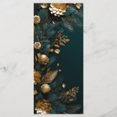 Bruiloft Jager Groene dennenappels dennentakken go Menu (Achterkant)