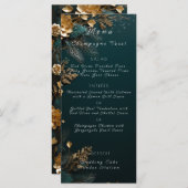 Bruiloft Jager Groene dennenappels dennentakken go Menu (Voorkant / Achterkant)