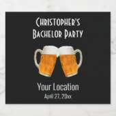 Bruiloft Jonggezellenfeest Bier Proost Bier Etiket (Enkel label)