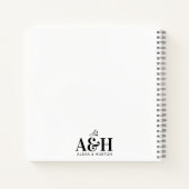 Bruiloft Journal Custom Monogram Planning Notitieb Notitieboek (Achterkant)