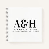 Bruiloft Journal Custom Monogram Planning Notitieb Notitieboek (Voorkant)