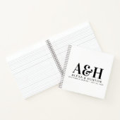 Bruiloft Journal Custom Monogram Planning Notitieb Notitieboek (Binnen)