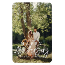 Bruiloft Jubileum aangepaste fotomagneet