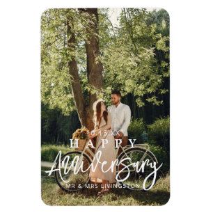 Bruiloft Jubileum aangepaste fotomagneet Magneet