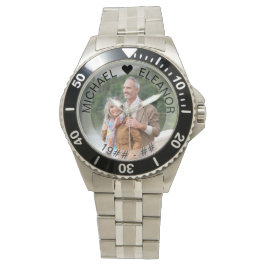 Bruiloft Jubileum aangepaste jaren foto horloge