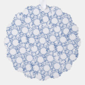 Bruiloft Jubileum Bleu Florals Ornament Kaart (Achterkant)