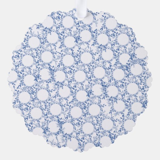Bruiloft Jubileum Bleu Florals Ornament Kaart (Achterkant)