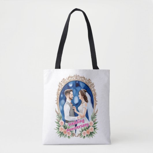 Bruiloft Jubileum Canvas tassen (Voorkant)