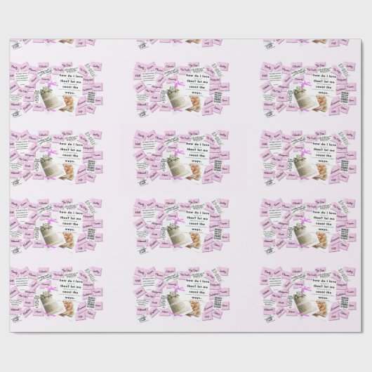 Bruiloft Jubileum Celebration Wrapping Papier (Vlak)