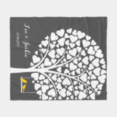 Bruiloft Jubileum Fleece Deken gepersonaliseerd (Voorkant (Horizontaal))