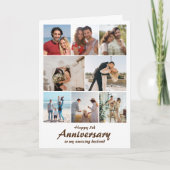 Bruiloft Jubileum Foto | Collage gepersonaliseerd Kaart (Voorkant)