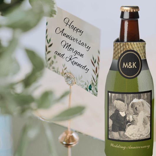 Bruiloft Jubileum Foto Mini Vonkwijn Flesjeskoeler