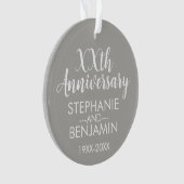 Bruiloft Jubileum - Foto op rug - Zilver Ornament (voorkant)