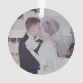 Bruiloft Jubileum - Foto op rug - Zilver Ornament (achterkant)