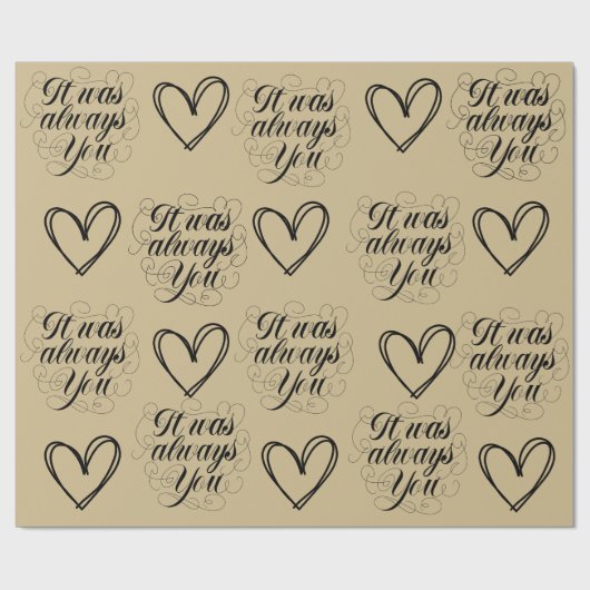 Bruiloft Jubileum Goud Thema Cadeaupapier (Vlak)