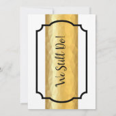 Bruiloft Jubileum gouden elegante uitnodigingskaar Kaart (Achterkant)