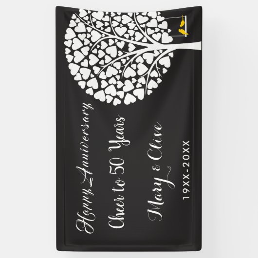 Bruiloft Jubileum, jubileumfeest banner (Verticaal)