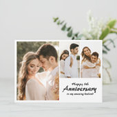 Bruiloft Jubileum Moderne fotokaart (Staand voorkant)