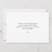 Bruiloft Jubileum Moderne fotokaart (Achterkant)