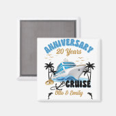 Bruiloft Jubileum Paar Cruise Magneet (Voorkant / Achterkant)