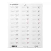 Bruiloft / jubileum paarse parel hartetiketten etiket (Full Sheet)