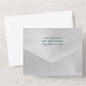 Bruiloft Jubileum Partij Zanddollar QR-code All In One Uitnodiging (Achterkant)