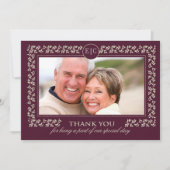 Bruiloft Jubileum Party | Aangepaste foto Bedankkaart (Voorkant)