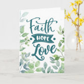 Bruiloft Jubileum Religieus Geloof Hoop Liefde Kaart (Gele Bloem)