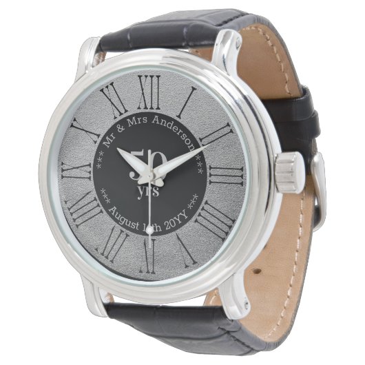 Bruiloft Jubileum / Retirement Custom Branded Horloge (Gekanteld)