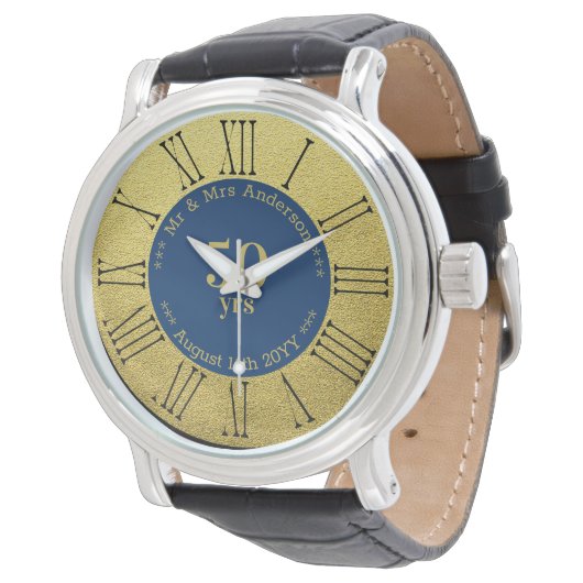 Bruiloft Jubileum / Retirement Custom Branded Horloge (Gekanteld)