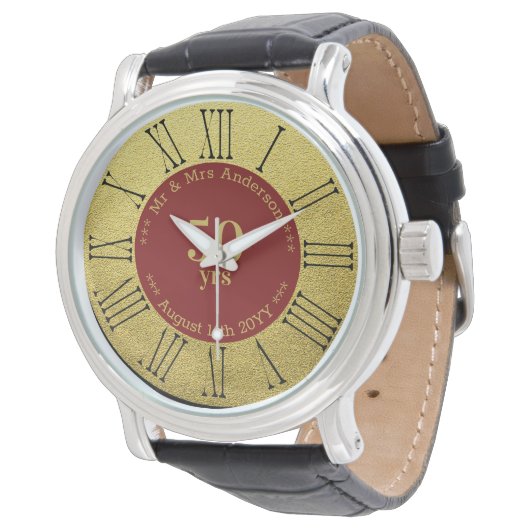 Bruiloft Jubileum / Retirement Custom Branded Horloge (Gekanteld)