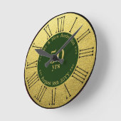 Bruiloft Jubileum / Retirement Custom Branded Ronde Klok (Hoek)