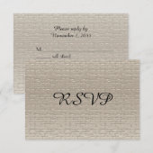 Bruiloft Jubileum RSVP Kaarten, Zilver (Voorkant / Achterkant)