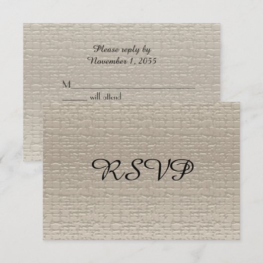 Bruiloft Jubileum RSVP Kaarten, Zilver (Voorkant / Achterkant)