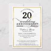 BRUILOFT JUBILEUM stijlvol jaar elegant goud zwart Kaart (Voorkant)