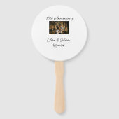 Bruiloft Jubileum toevoegen naam jaar afbeelding t Handwaaier (Achterkant)