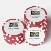Bruiloft Jubileum toevoegen naam jaar afbeelding t Poker Chips (Opstapeling)