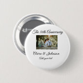 Bruiloft Jubileum toevoegen naam jaar afbeelding t Ronde Button 5,7 Cm (Voorkant /achterkant)