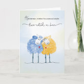 Bruiloft Jubileum twee schattige hand getrokken sc Kaart (Voorkant)
