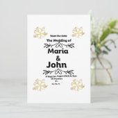 "bruiloft Jubileum uitnodiging" Kaart (Staand voorkant)