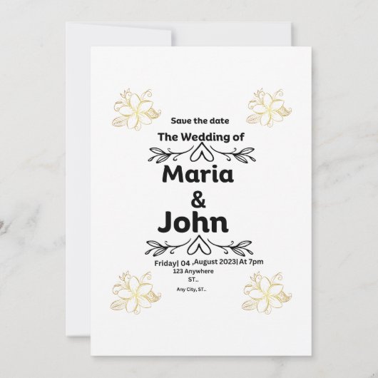 "bruiloft Jubileum uitnodiging" Kaart (Achterkant)