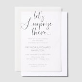 Bruiloft Jubileum Verrassingsfeestuitnodigingen Vellum Uitnodigingen (Offset)