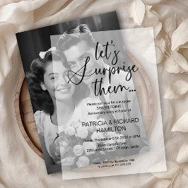 Bruiloft Jubileum Verrassingsfeestuitnodigingen Vellum Uitnodigingen
