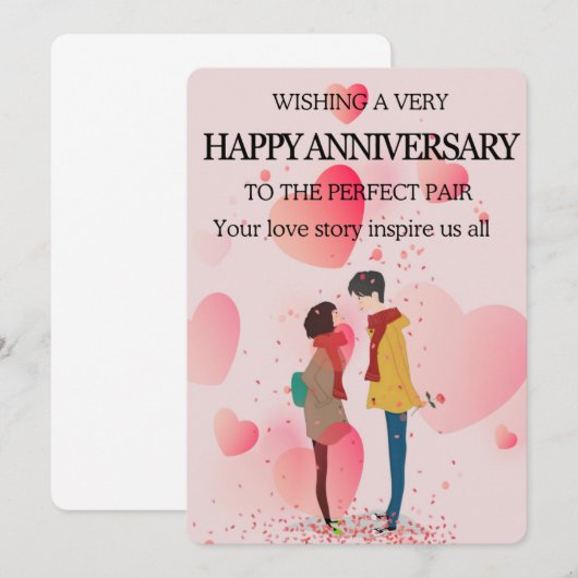 BRUILOFT JUBILEUM WENST KAART (Voorkant / Achterkant)