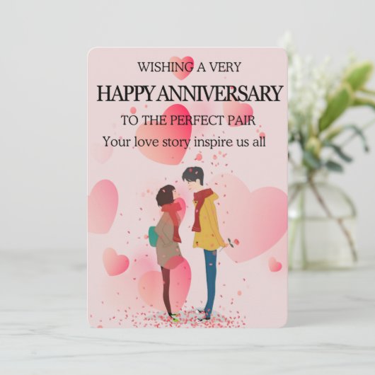 BRUILOFT JUBILEUM WENST KAART (Staand voorkant)