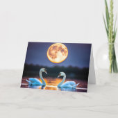 Bruiloft Jubileum zwanen Kaart (Voorkant)