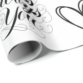 Bruiloft Jubileum Zwart-wit Thema Cadeaupapier (Rol Hoek)