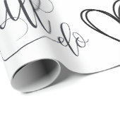 Bruiloft Jubileum Zwart-wit Thema Cadeaupapier (Rol Hoek)