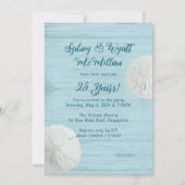 Bruiloft Jubileumfeest met Strand Dollars Kaart (Voorkant)