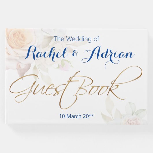 Bruiloft jurk stijl gastenboek (Voorkant)